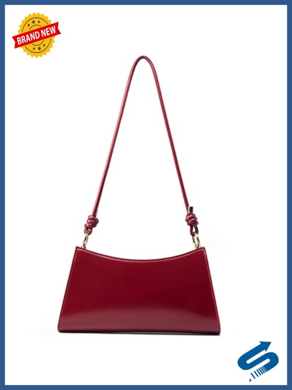 Genuine Leather Evening Bag Hobo Handbag Underarm Shoulder Bag
